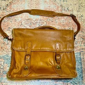 Genuine Tan Leather satchel